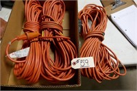 BOX OF 3 WORKING EXTENSION CORDS