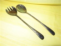 Silver Plated Serving Spoon & Fork