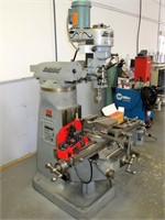 Bridgeport vertical mill with power feed, 42" x 9"