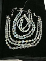 Crystal Bracelet, Earrings, Necklace set