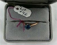 14 KT Blue Stone Ring