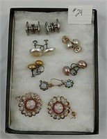 4 Pairs of Earrings & 2 Pairs of Cuff Links