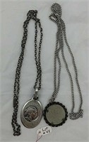 2 Pewter Necklace's with coins