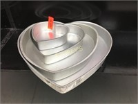 4 Piece Wilton Heart Shape Cake Pans