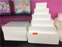 Square Styrofoam Cake Bases