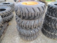 (4)12-16.5 Super Traction Tubless Tires & Wheels
