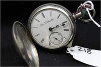 1889 ELGIN COIN SILVER POCKET WATCH  WORKING