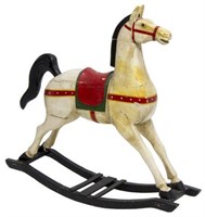 VINTAGE CHILD'S WOOD ROCKING HORSE