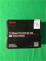 SIGMA 17-50MM OPTICAL STABILIZER