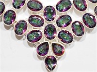 41-NT11 Sterling Mystic Topaz Necklace