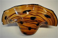 Dale Tiffany Favrille Glass Scalloped Vase