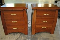 2- Amish Solid Cherry Nightstands
