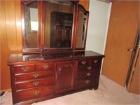 Dresser, bed, armoire