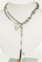 Heavy Stainless Steel Rosary  Retail $180