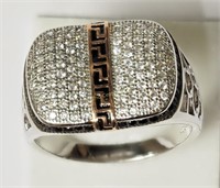 Sterling Silver Men's Ring Retail $400