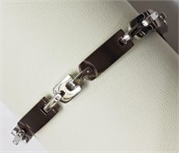 Stainless Steel 2-Tone Men's Bracelet Retail $160