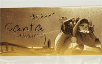 3 24K Gold Foil "Santa Claus" Envelopes Retail $45