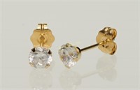 14k Gold Cubic Zirconia Earrings Retail $150