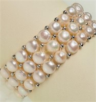FW Pearl Flexible Size Bracelet Retail $150