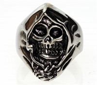 Men's Stainless Steel Grim Reaper Ring