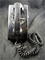 Vintage Black 1964 Wall Rotary Dial Telephone