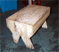 18" Primitive Wood Bench Seat Stool