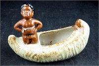 Vintage 1950's Japan Indian Souvenir Canoe