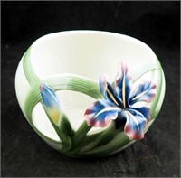 Genuine Franz Pottery 7" Orchid Candle Bowl