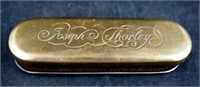 Antique Rare Long 1777 Brass Snuff Box Retro