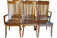 6 Amish Cherry Dining Chairs