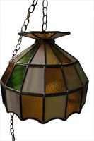 Hand Crafted Stained Glass Hanging Lamp