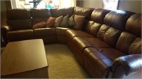 Large Leather Sectional w/ Recliners