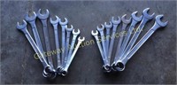 7/16 - 7/8 open/box end wrenches 8 in each set