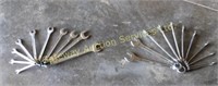 Set of open/box end wrenches