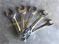 Set of standard open/box end wrenches