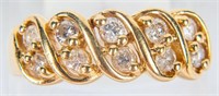 Jewelry 14kt Yellow Gold Diamond Cluster Ring