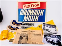 Lot Vintage Barry Goldwater Political Memorabilia