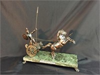 Bronze Type Sculpture "Achilles Mounting His War