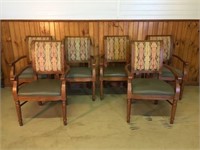 Set of 6 Conference Chairs with Leather Seats and