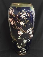Large Cloisonne Palace Brass Vase with Incised