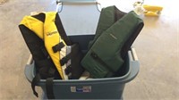 Tote of Life jackets & misc.