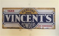 Original Vincent powders sign