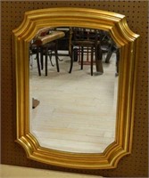 Gilt Wood Framed Beveled Mirror.