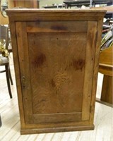 Early Oak Keystone Tool Cabinet.