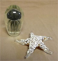 Cristalleria d'Arte Murano Starfish and Jellyfish.
