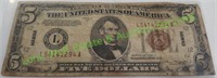 1934-A Hawaii US Five Dollar Bill