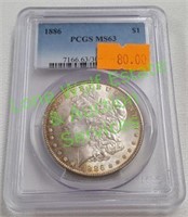 Graded 1886 Morgan Dollar