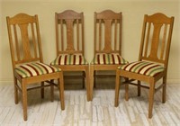 American Oak T-Back Chairs.