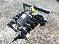 Hydraulic Auger Attachment and (2) Bits