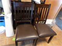 2 Modern Wood Chairs